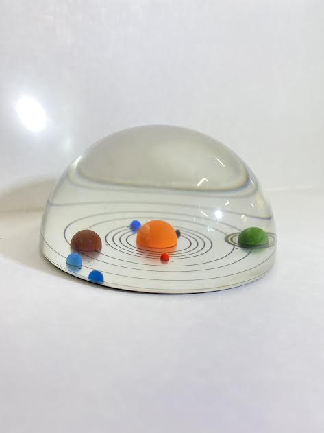 solar system paperweights glass